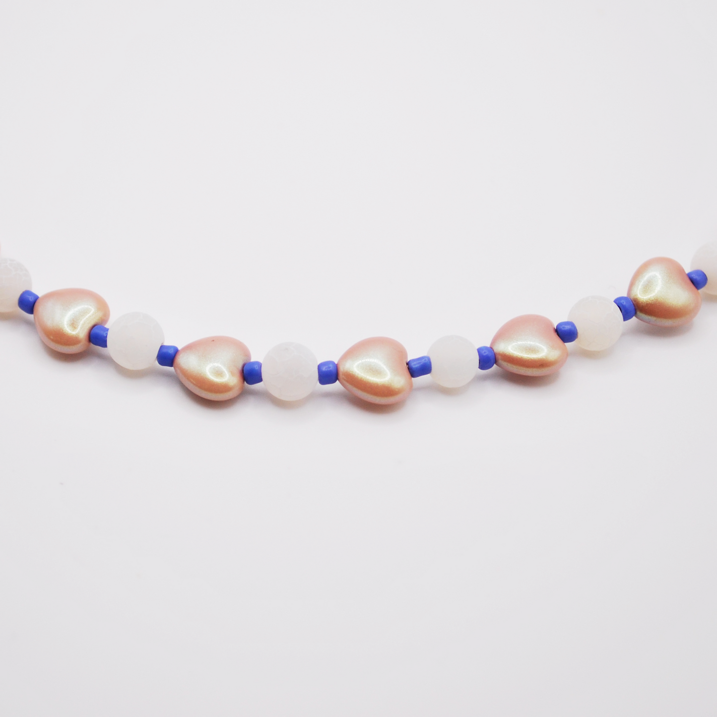 'saltwater heart' beaded necklace