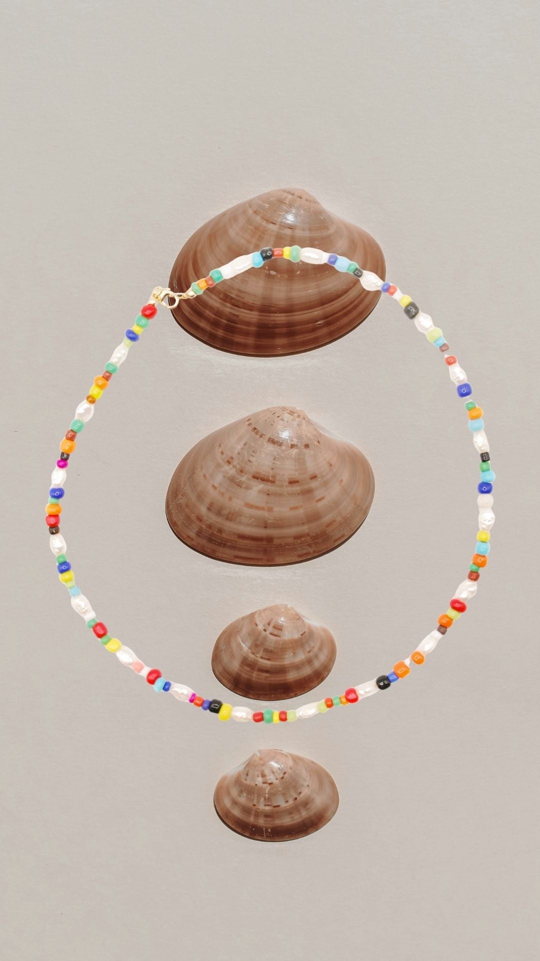 'bright tide' vibrant beaded necklace