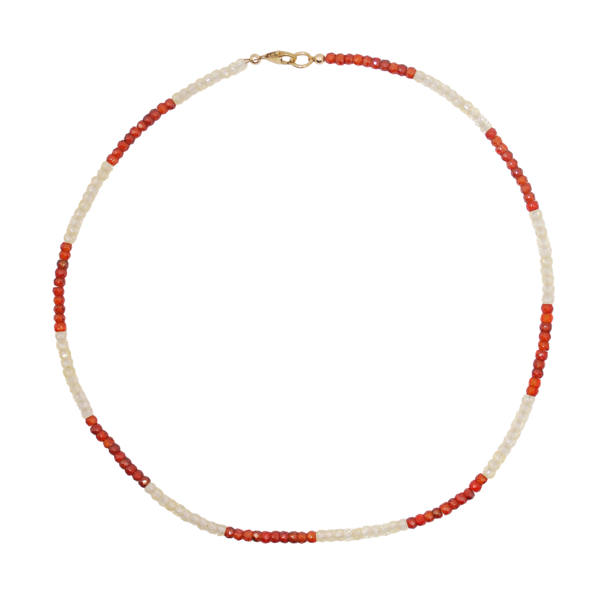 'garnet mist' crystal beaded necklace