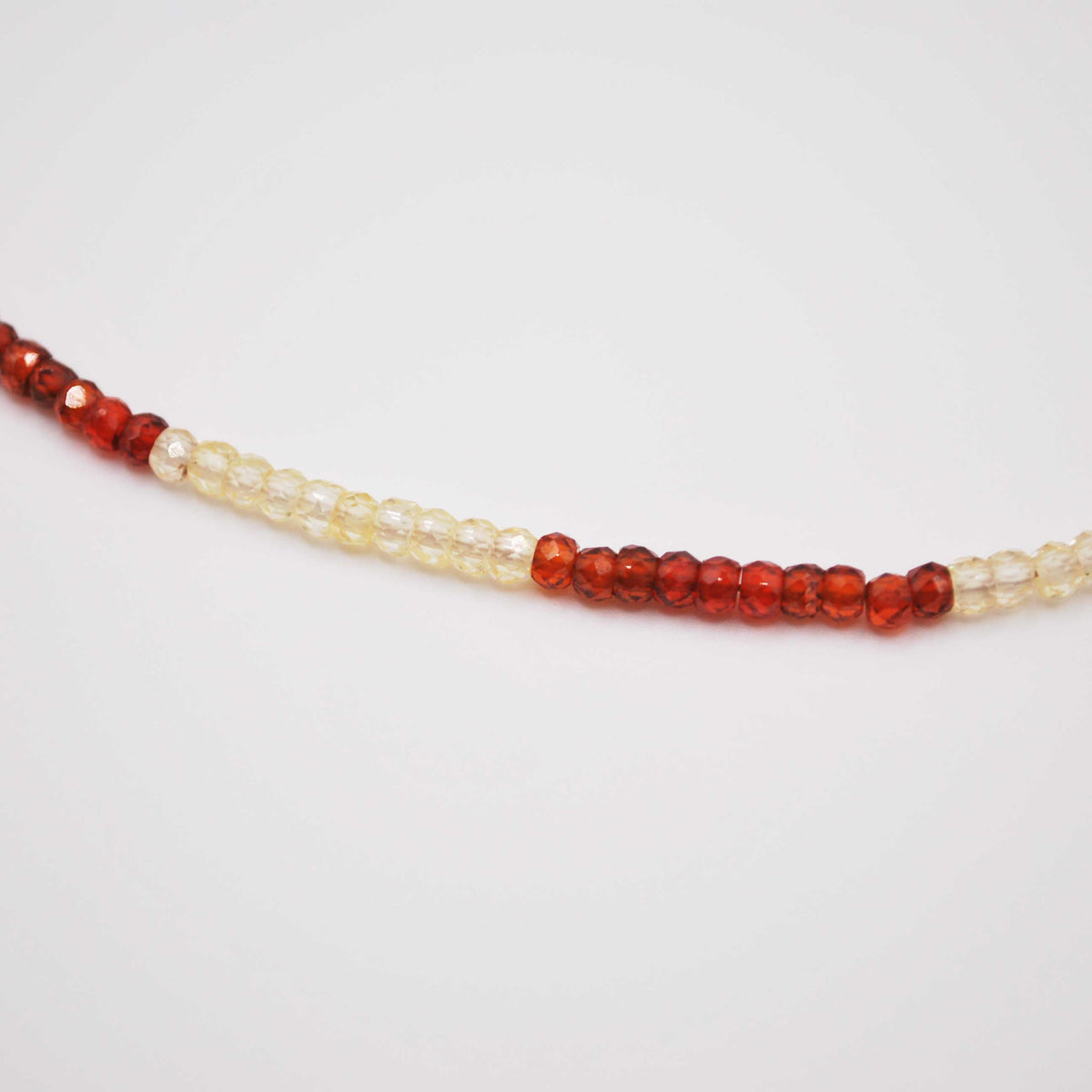 'garnet mist' crystal beaded necklace